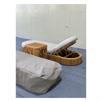 Outdoor Teak Lounger - scene