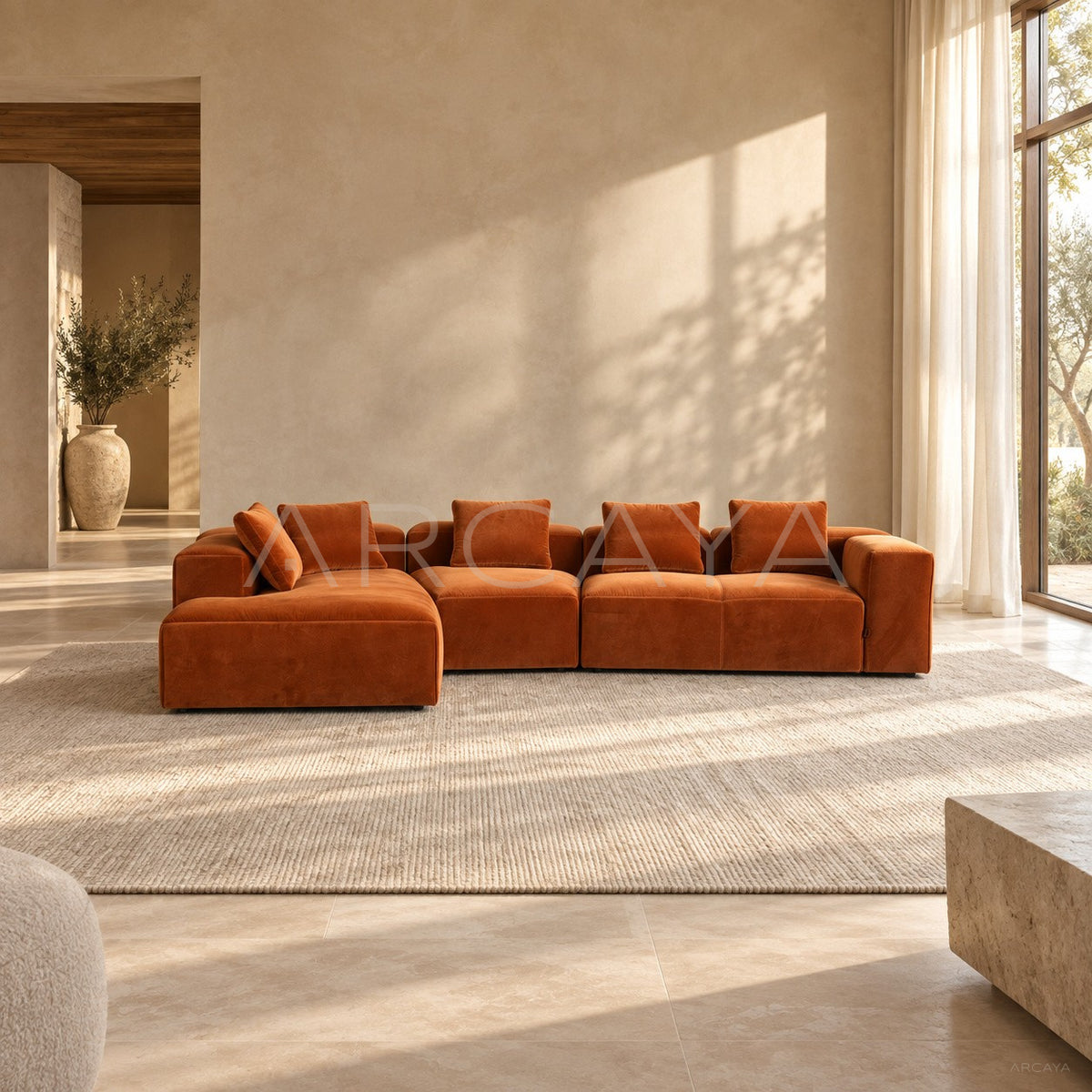 Understated Statement Sofa in detail