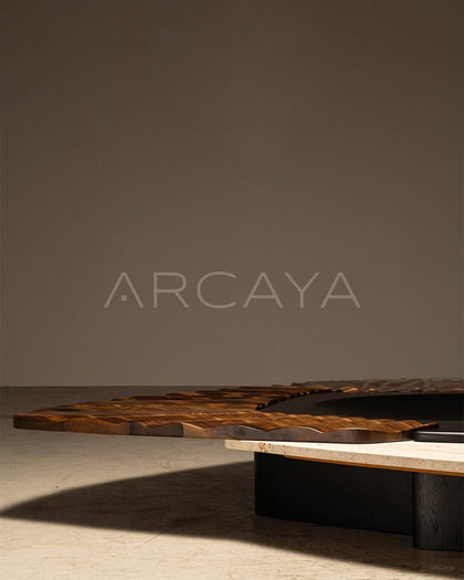 Mara Mixed Material Coffee Table - scene