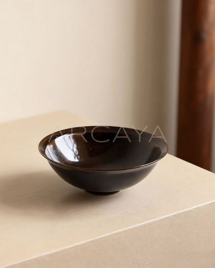Sunxun Collab Black Rim Conical Bowl - scene