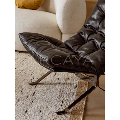 Ohm Lounge Chair Natural Leather - scene