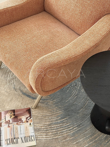 Metal Fabric Curved Lounge Chair - detail