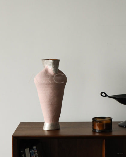 Dadan Silver Glaze Hand Thrown Stoneware Vase - scene