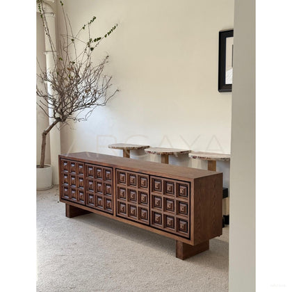 Vintage Sideboard Wood Cutouts - scene