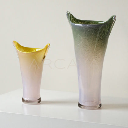 Mid Century Gradient Glazed Glass Vase - main