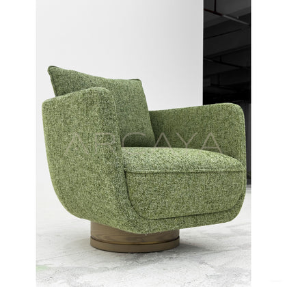 Matcha Green Swivel Lounge Chair - scene