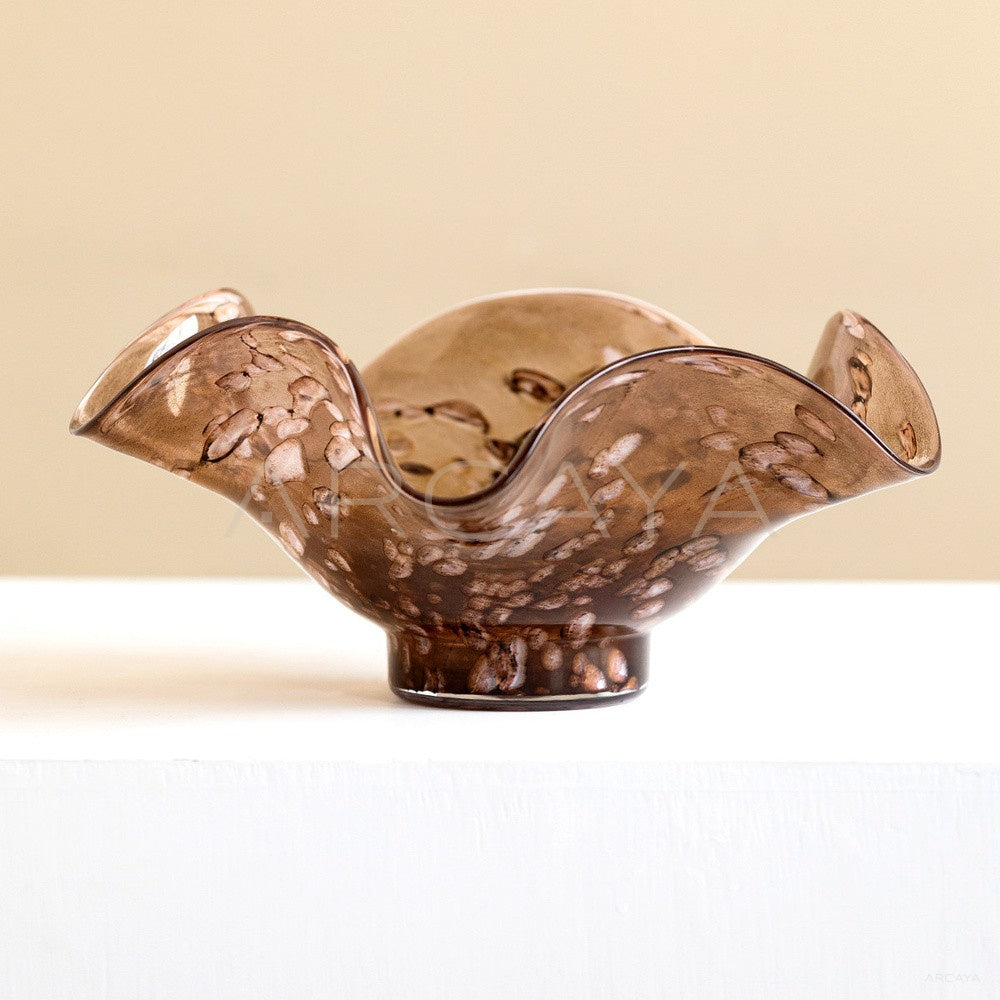 Hand Blown Glass Fruit Bowl - main