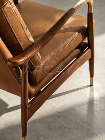 Genuine Leather Lounge Chair - detail