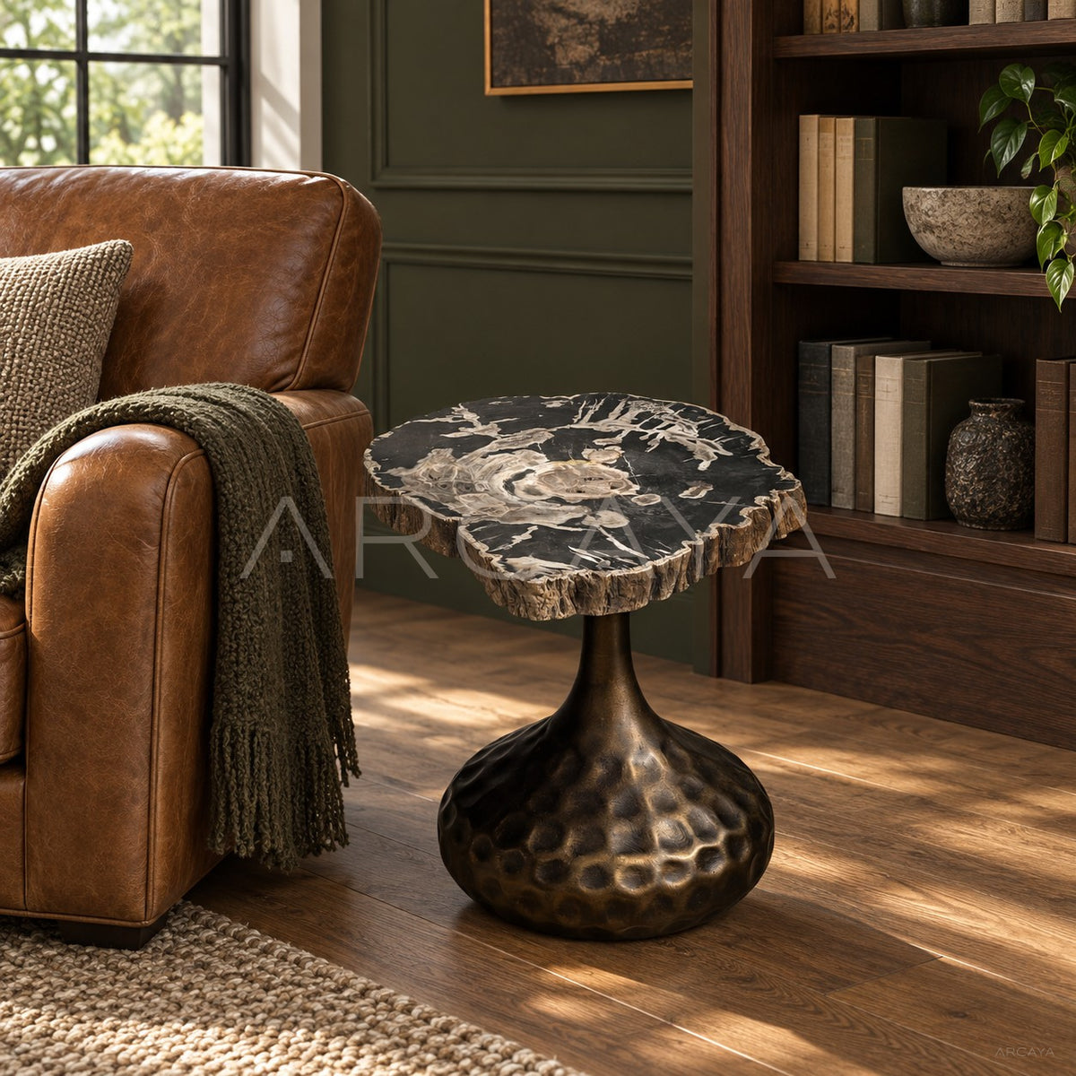 Petrified Wood Wabi Sabi Side Table - main