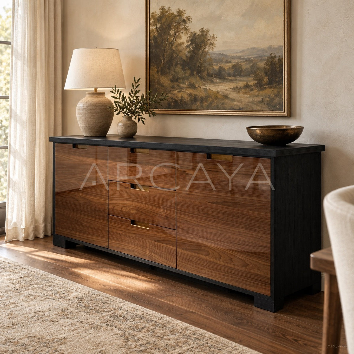 Noye French Oriental Sideboard in detail