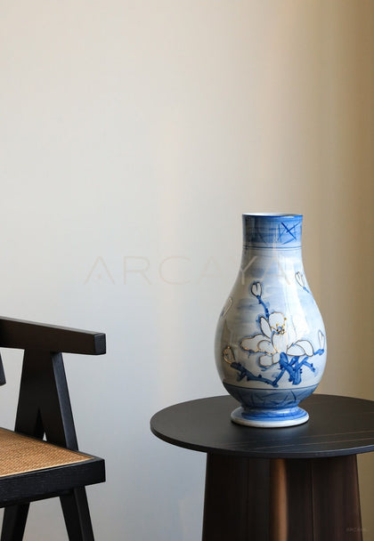 Jingdezhen Blue White Porcelain Vase Song Style - scene