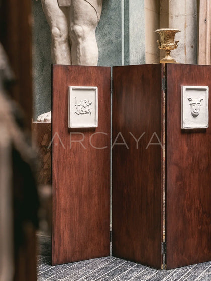 Plaster Relief Decorative Folding Screen - scene