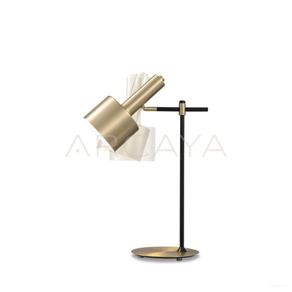Gold Adjustable Cylinder Table Lamp 21551 - scene