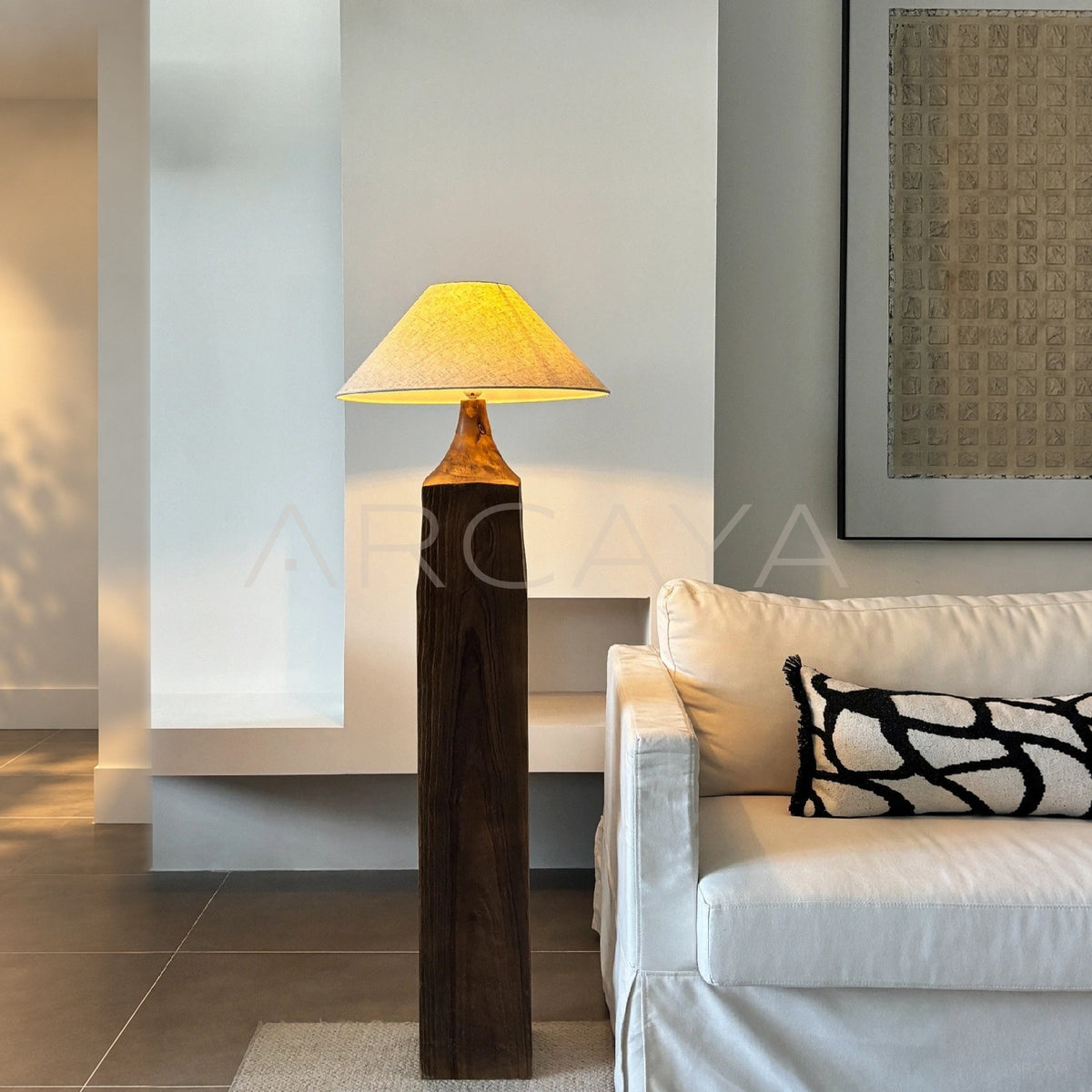 Wabi Sabi Solid Wood Floor Lamp - main