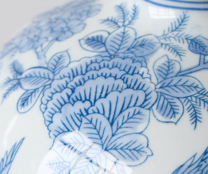 Blue White Porcelain Entryway Jar Vase - scene