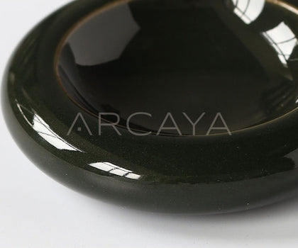 Handmade Underglaze Sake Cup With Saucer - scene