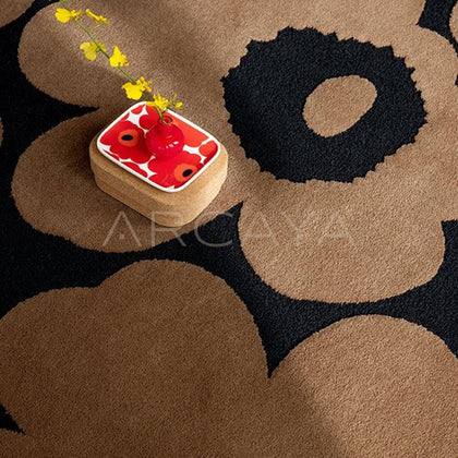 Classic Poppy Flower Rug - scene