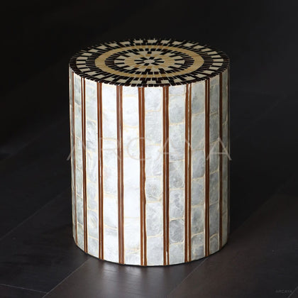 Shell Inlay Mobile Side Table - main