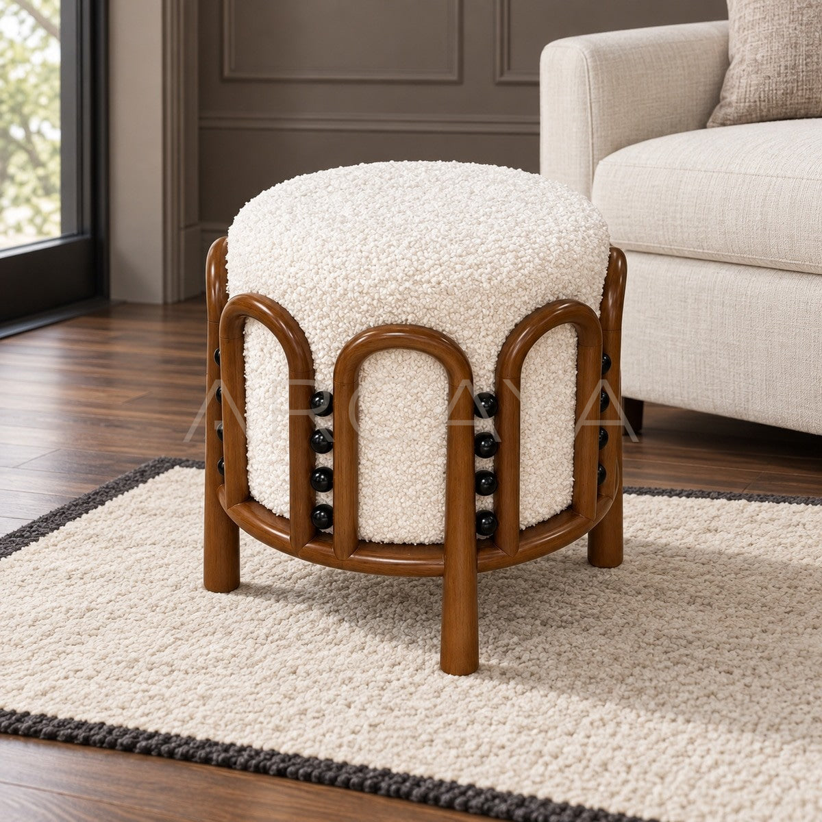 Small Round Low Stool - main