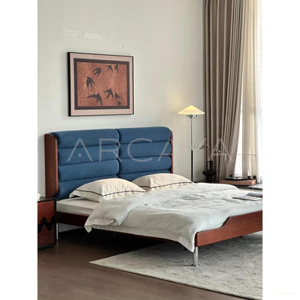 Jeaek Blue Swirl Bed - scene