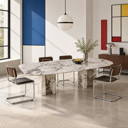 Statement Stone Dining Table - scene