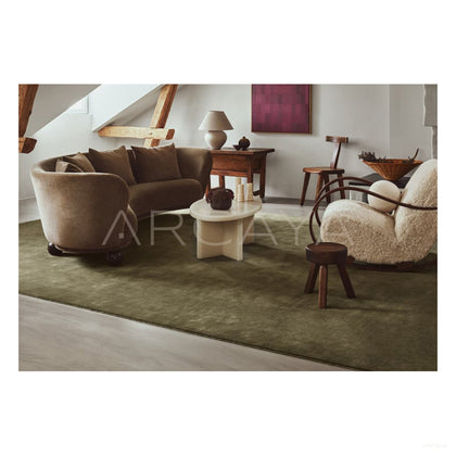 Dark Green Solid Rug Dsm P026 C01 - scene