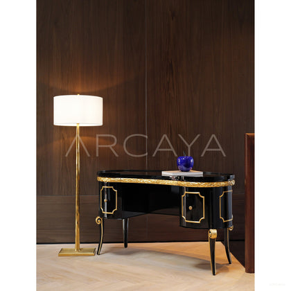 Makayla Black Gold Classical Vanity Table - scene