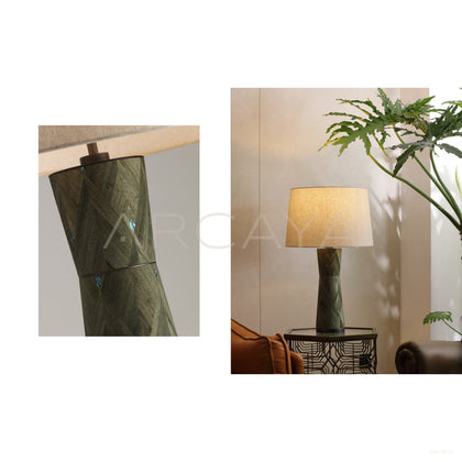 Green Prism Fabric Shade Table Lamp 95334 - scene