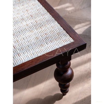 Raffles Concrete Rattan Table - scene