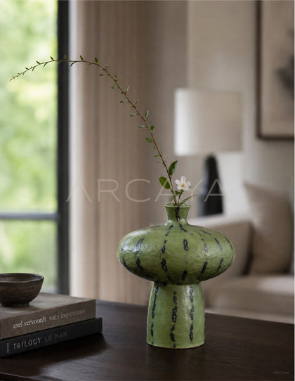 Dadan Green Spot Ceramic Vase - scene