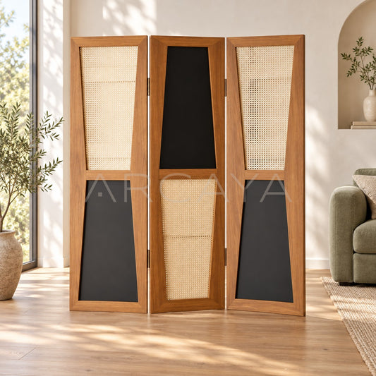 Asymmetric Mid Century Wabi Sabi Folding Screen - main