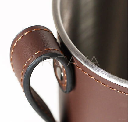 Leather Stainless Steel Ice Bucket - scene