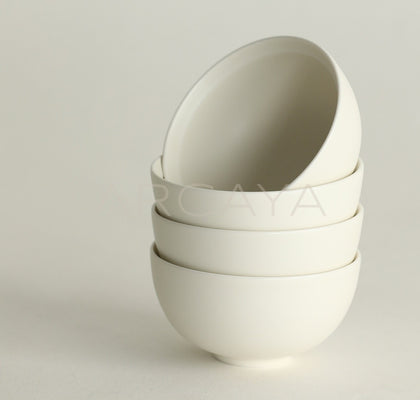 Rongbai Collab White Porcelain Four Person Set - scene