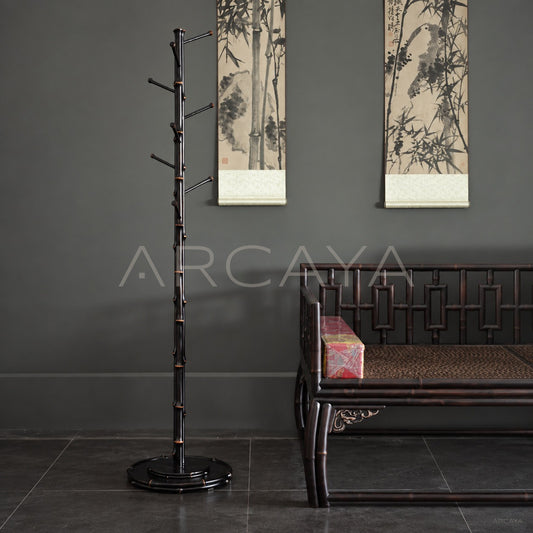 Purple Bamboo Coat Rack - main