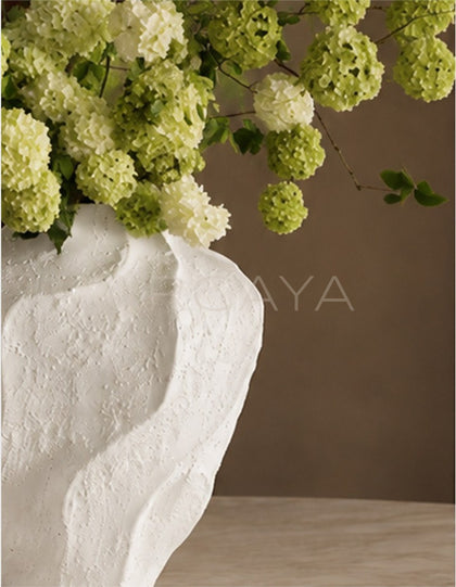 Handmade Rock Texture Ceramic Vase Dining - scene