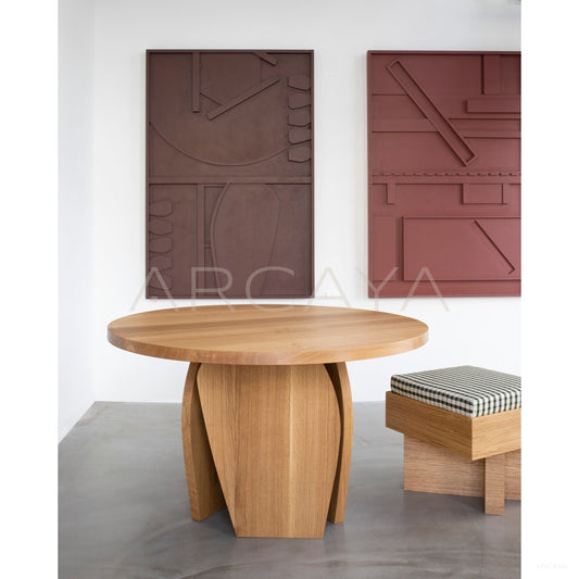 White Oak Leisure Table - scene