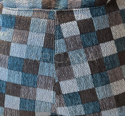 Checkerboard Pouf Stool - scene