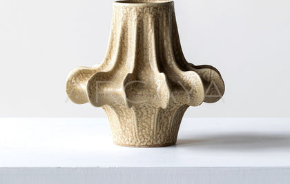 Pleated Petal Ceramic Vase - scene