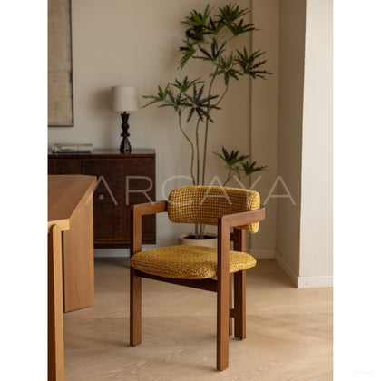 Skin Friendly Armrest Dining Chair - scene