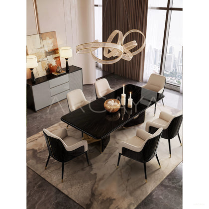 Supreme Ebony Liuying Dining Table - scene