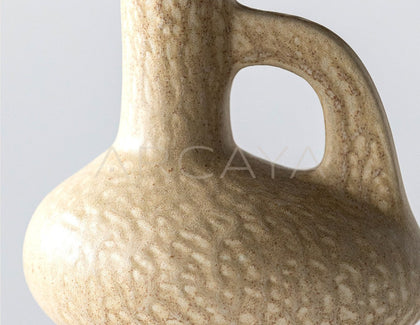Vintage Handled Irregular Ceramic Vase - scene
