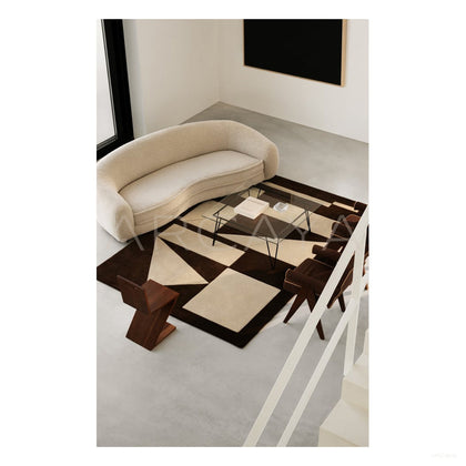 Cocoa Geometric Rug Dsm P031 C02 - scene