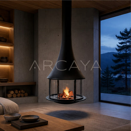Muriel Hanging Fireplace 30 - scene