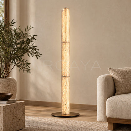 Gold Thread Glass Column Floor Lamp 23068 - main