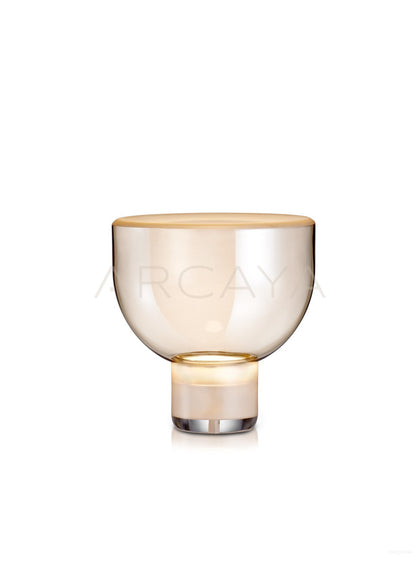 Gold Double Glass Bowl Table Lamp 10872 - scene