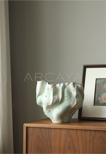 Jingdezhen Wabi Sabi Handmade Floor Vase - scene
