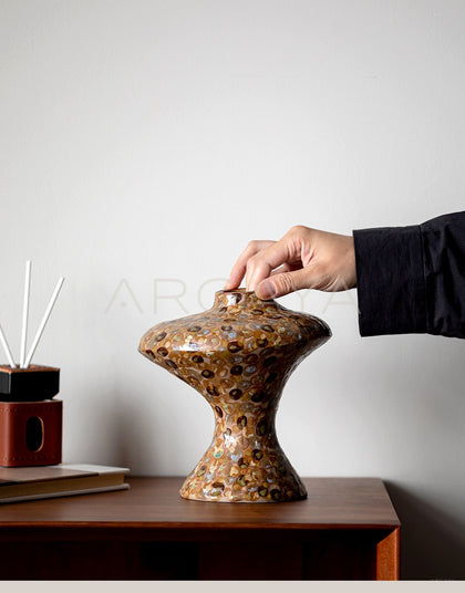 Dadan Crackle Color Glaze Art Vase - scene