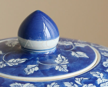 Blue White Song Aesthetic Entryway Jar Vase - scene
