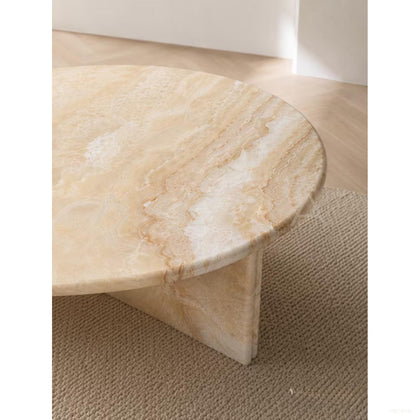 Cream Style Stone Coffee Table - scene