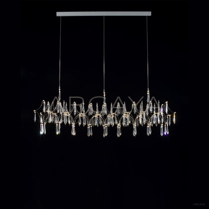 Linear Crystal Chain Web Pendant Light 97244 - scene